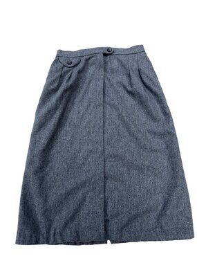 JH Collections Size 8/9 Grey wool/ polyester Skirt Knee Length 26c